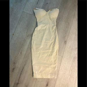 House of CB Suede bandeau dress